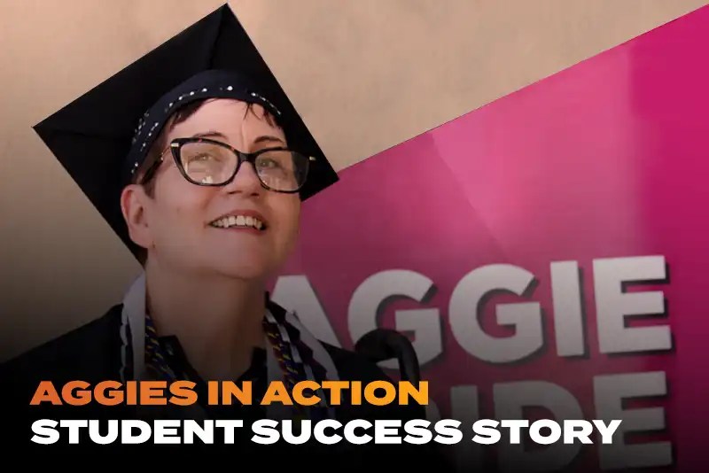 Student Success Story image of Rita D., MSW, Class of 2024 in her graduation cap and gown