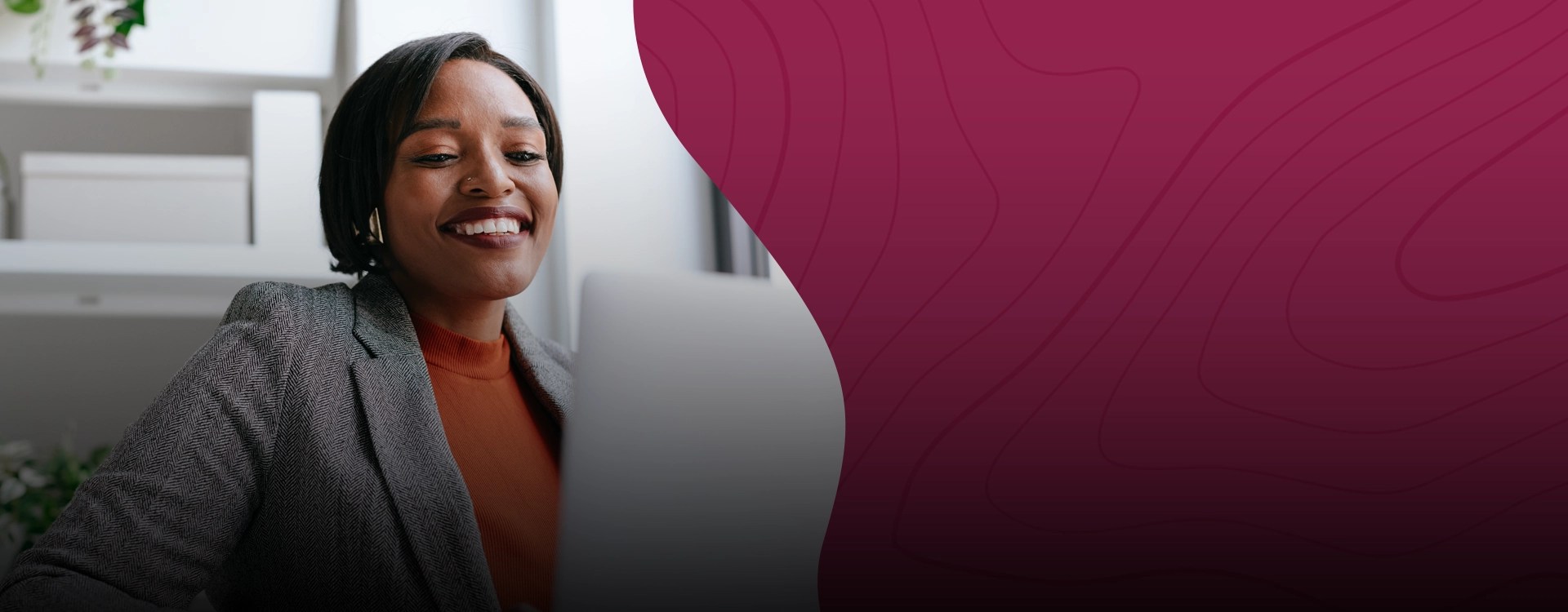 A woman works on her laptop — NMSU Global Campus Microlearning courses