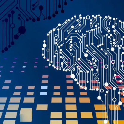 An illustration of a technological brain