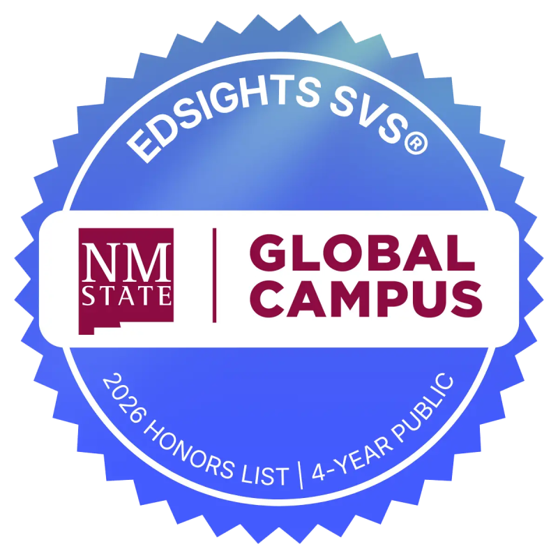 2026 EdSights Student Voice Score recognition badge for NMSU Global Campus