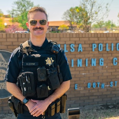 Police officer representing criminal justice career opportunities