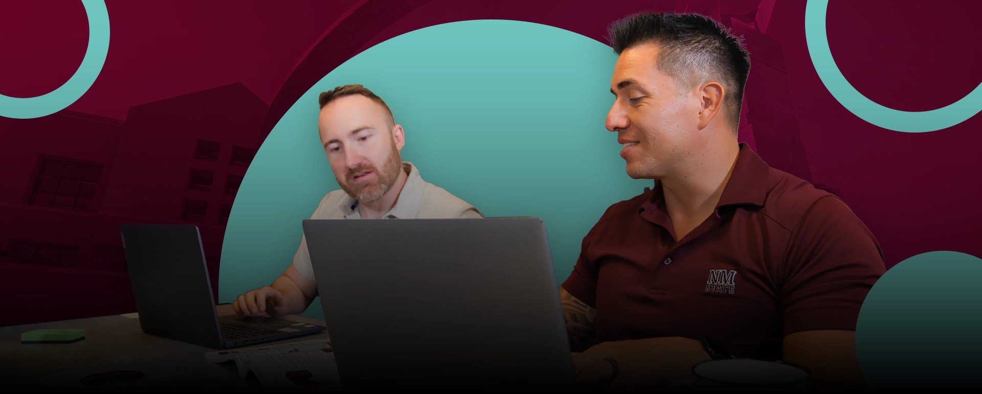 A man works on a laptop computer representing workforce development at NMSU Global Campus